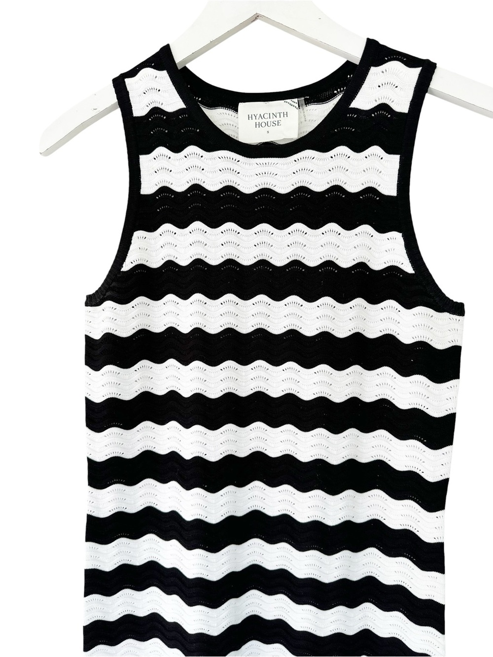 Tuckernuck | Hyacinth House • Black & White Wavy Knit Stripe Wilder Dress - Picture 6 of 8